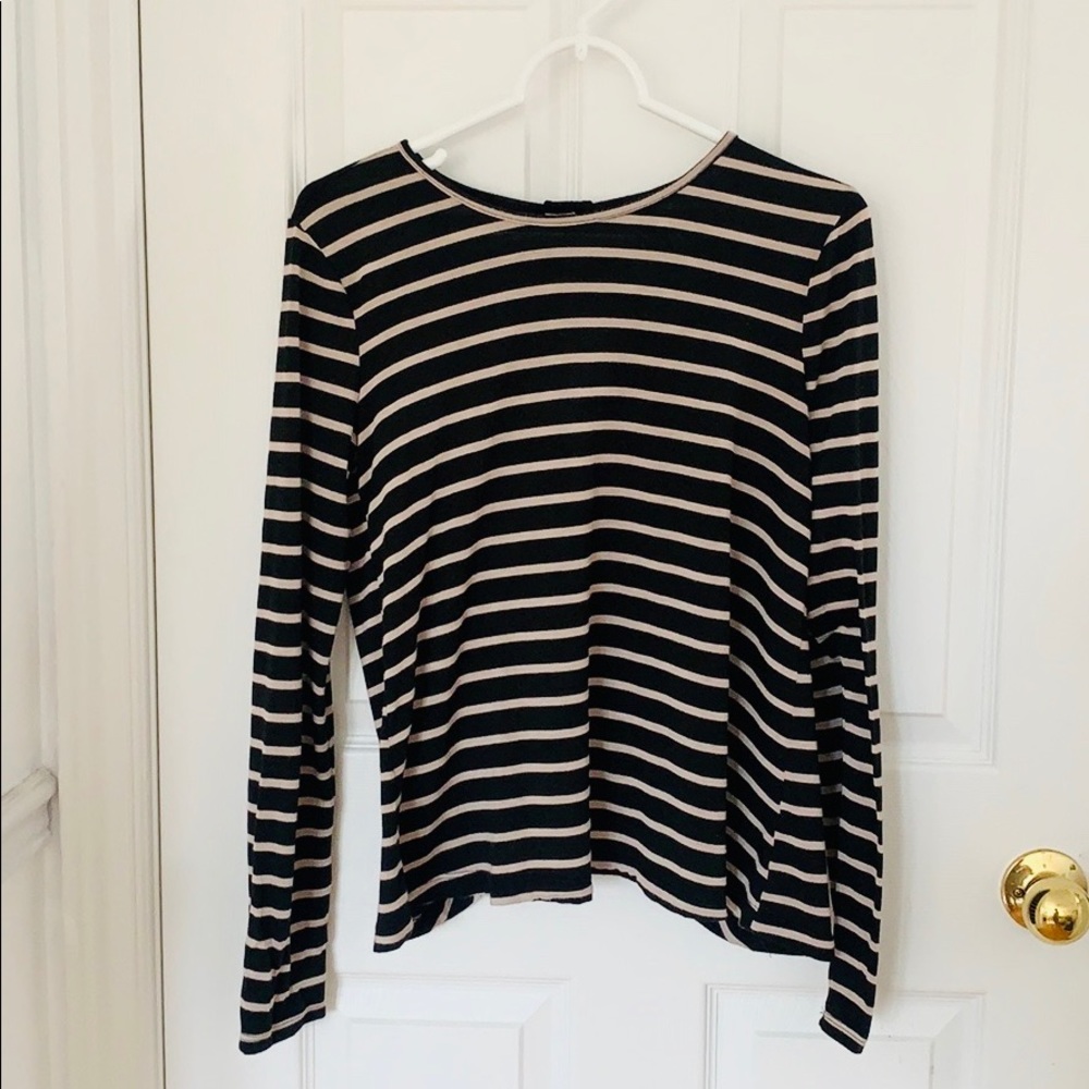 Windsor Black & Tan Long Sleeve Top